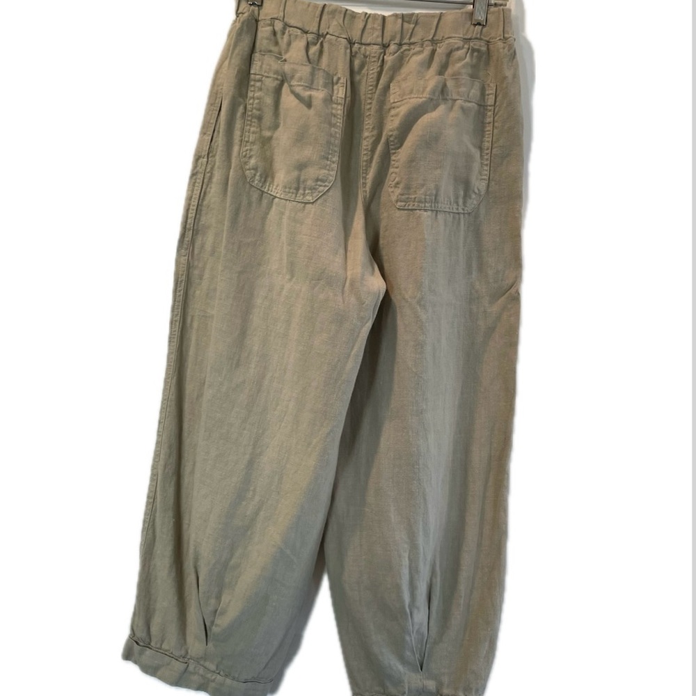 Women’s Linen Crop Cuffed Pull On Pants Medium by Cut Loose - Picture 5 of 12